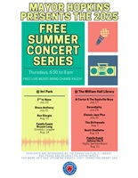 Mayor Hopkins Announces 2025 Free Summer Concert Series